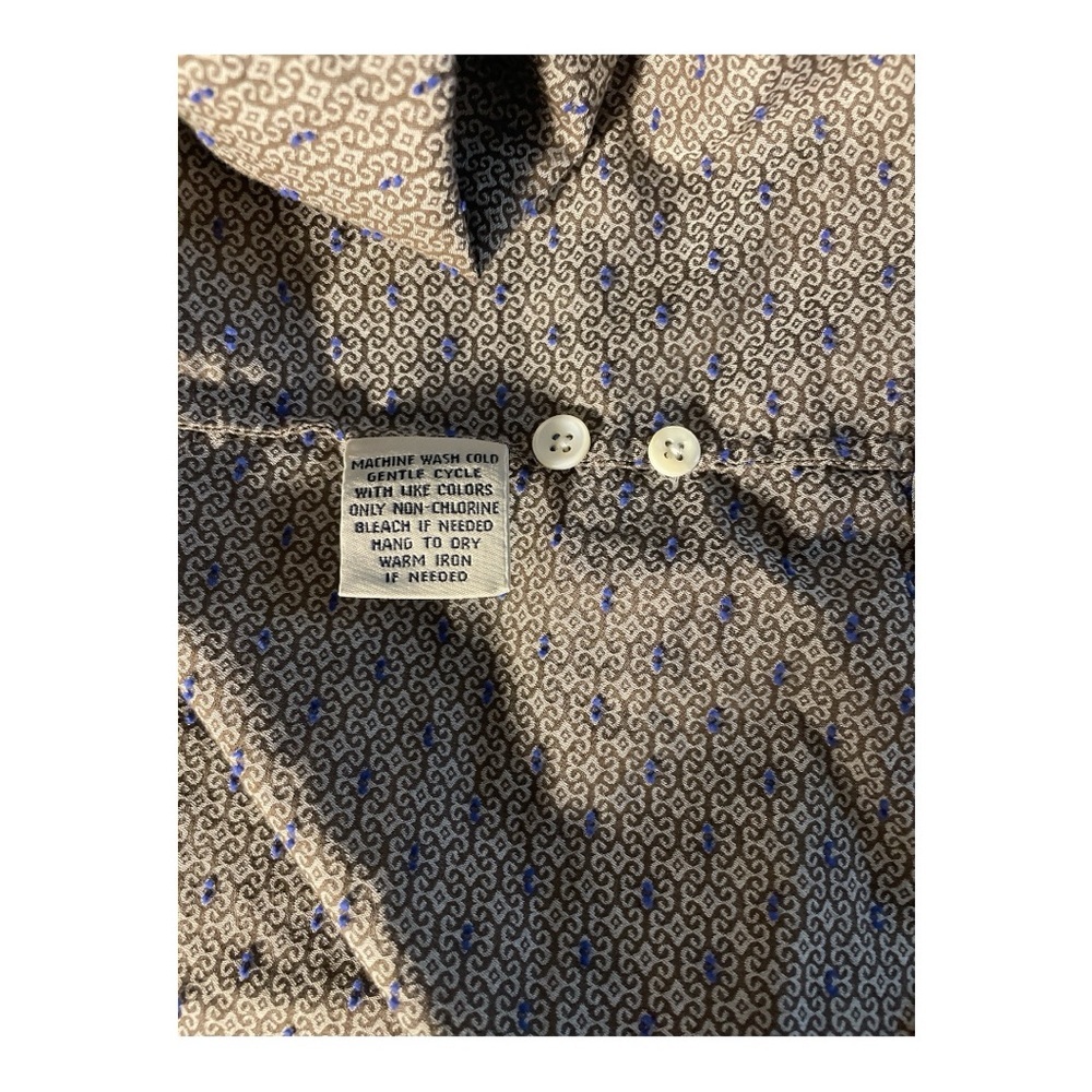 Faconnable Beige Patterned Blouse 100% Cotton - image 5